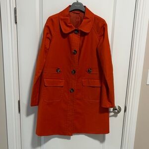 Liz Claiborne Women's Vibrant Orange Trench Coat